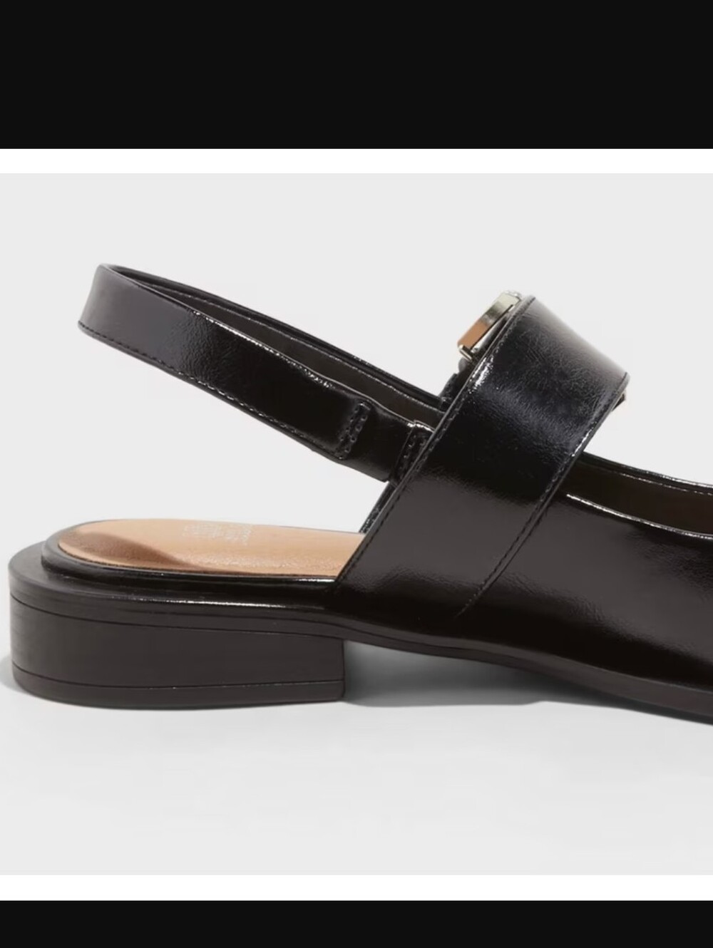New w/Tags Wild Fable Peyton Vegan Leather Double Buckle Slingback Flats - Picture 4 of 6